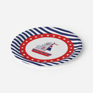 Nautical Baby Shower Paper Plate