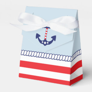 Nautical Baby Shower Patriotic Anchor Thank You Favor Boxes