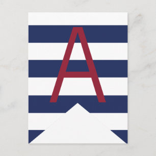 Nautical Baby Shower Personalized Bunting Flag Postcard