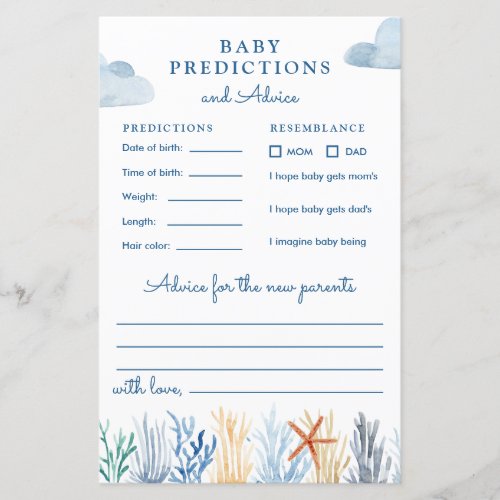 Nautical Baby Shower Predictions  Advice