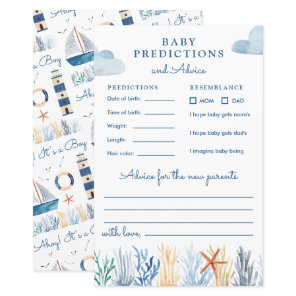 Nautical Baby Shower Predictions & Advice