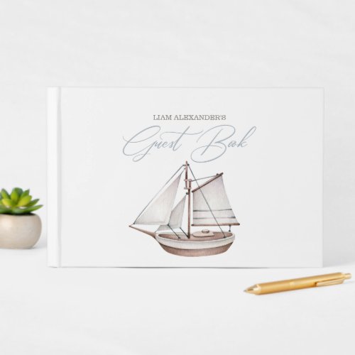 Nautical Baby Shower Sailor  Guest Book