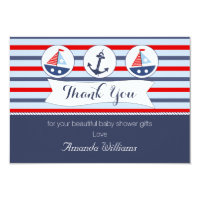 Nautical Baby Shower Thank You Card