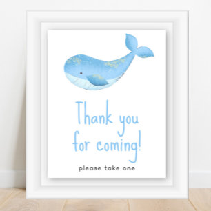 Nautical baby shower - Thank you for coming Poster