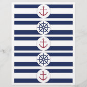 Nautical Baby Shower Water Bottle Labels (Front)