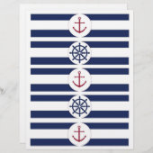 Nautical Baby Shower Water Bottle Labels (Front/Back)