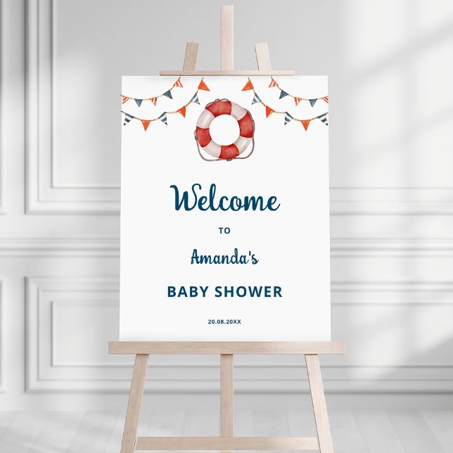 Nautical Baby Shower Welcome  Foam Board (Creator Uploaded)