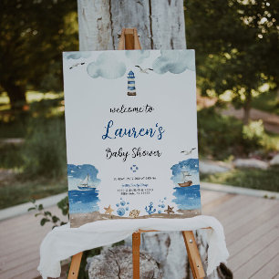 Nautical Baby Shower Welcome Sign