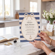 Nautical Baby Shower with Rope and Anchor