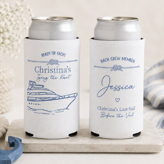 Nautical Bach Crew Koozie | Bachelorette Favor