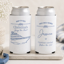 Nautical Bach Crew Koozie | Bachelorette Favor