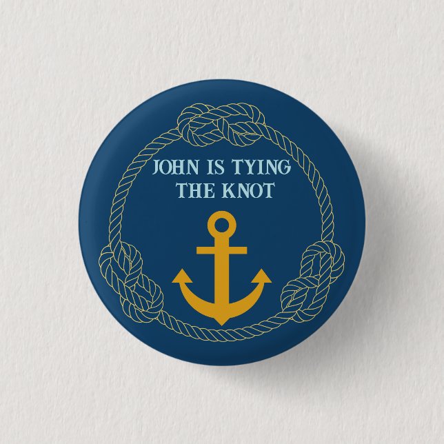  Nautical Bachelor Party Button (Front)