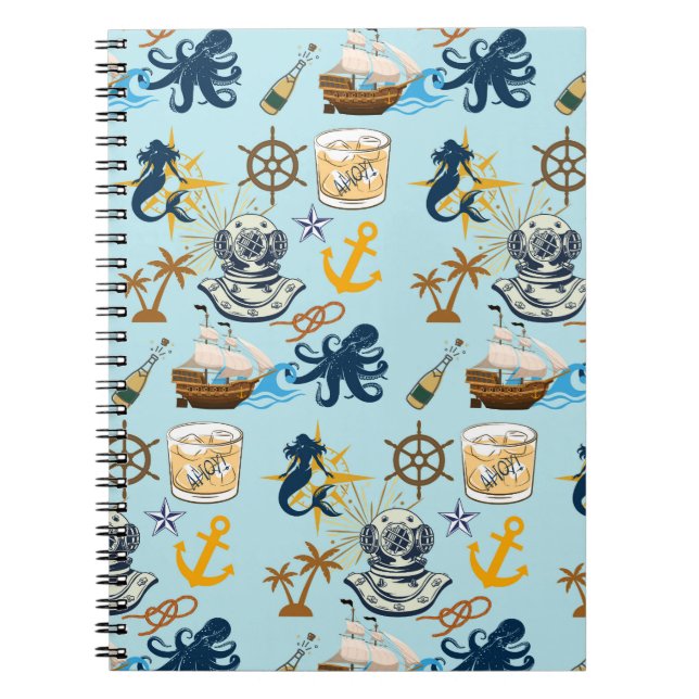  Nautical Bachelor Party Notebook (Front)
