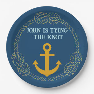 Nautical Bachelor Party Paper Plates