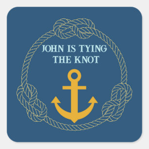 Nautical Bachelor Party Square Sticker
