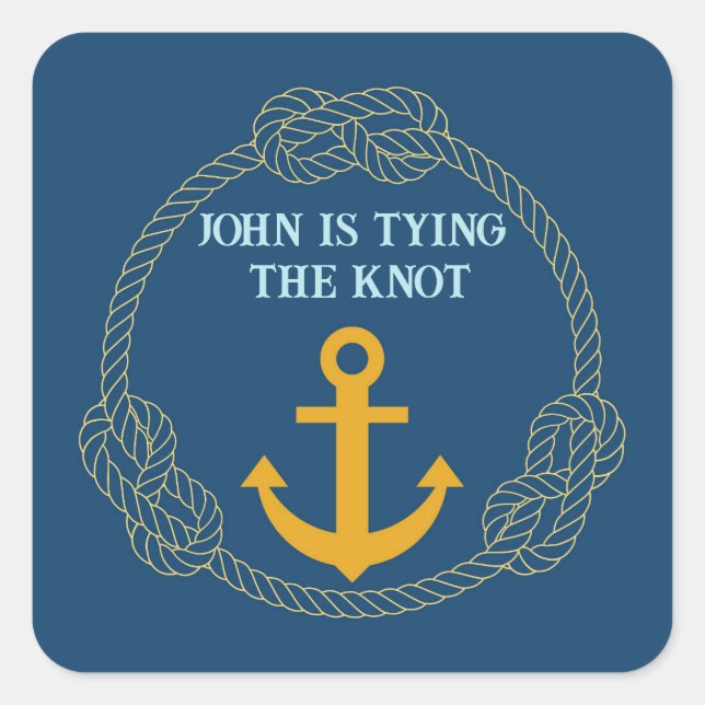  Nautical Bachelor Party Square Sticker (Front)
