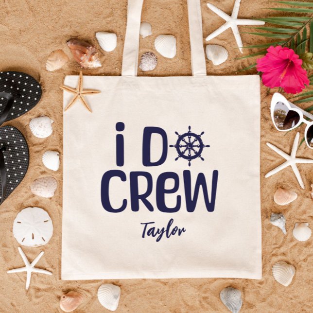 Nautical Bachelorette Beach Party Favor Navy Blue  Tote Bag (Creator Uploaded)