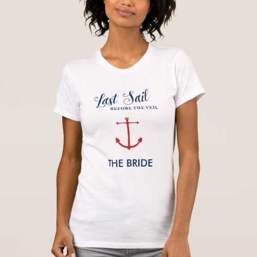 Nautical Bachelorette Party customized t_shirts