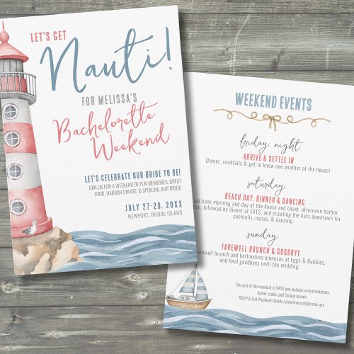 Nautical Bachelorette Party Invitation