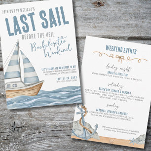 Nautical Bachelorette Weekend Invitation