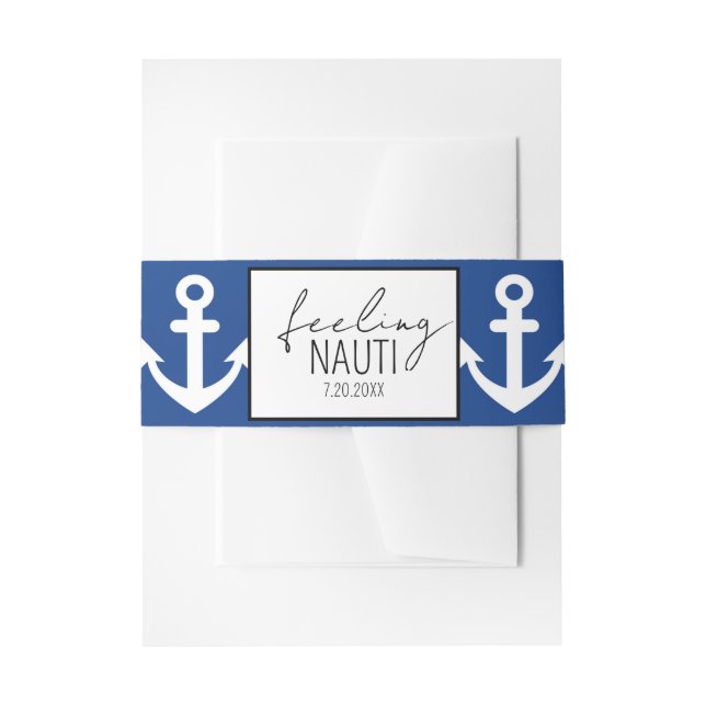 Nautical Bachelorette Weekend Invitation Belly Band (Front Example)
