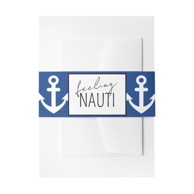 Nautical Bachelorette Weekend Invitation Belly Band (Front Example)