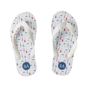 Nautical Back to School & Dorm Essentials Kid's Flip Flops