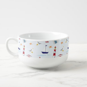 Nautical Back to School Dorm Essentials Soup Mug
