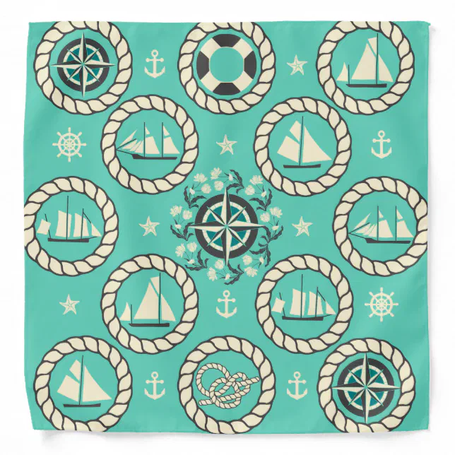 Nautical Headband Bandana Headscarf Anchor Fabric Scarf Hairband Hair Tie Band E - Foto 14