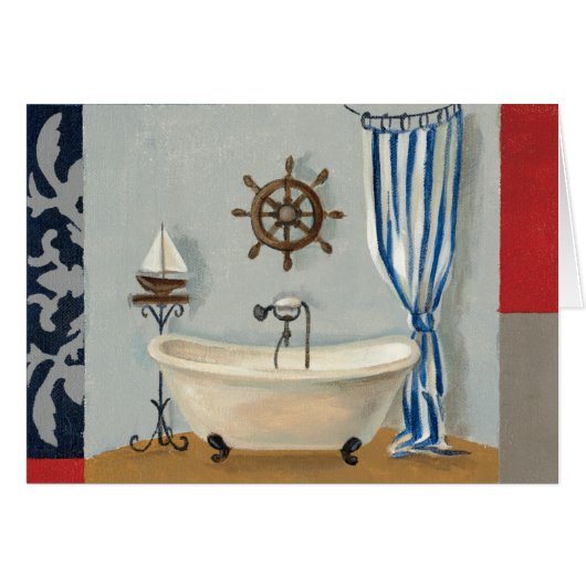 Nautical Bathroom Cards (Front Horizontal)