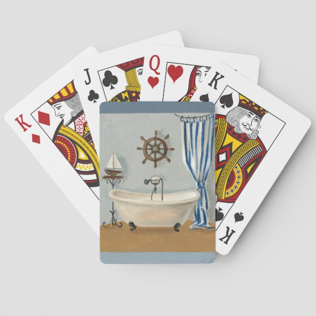 Nautical Bathroom Poker Cards (Back)