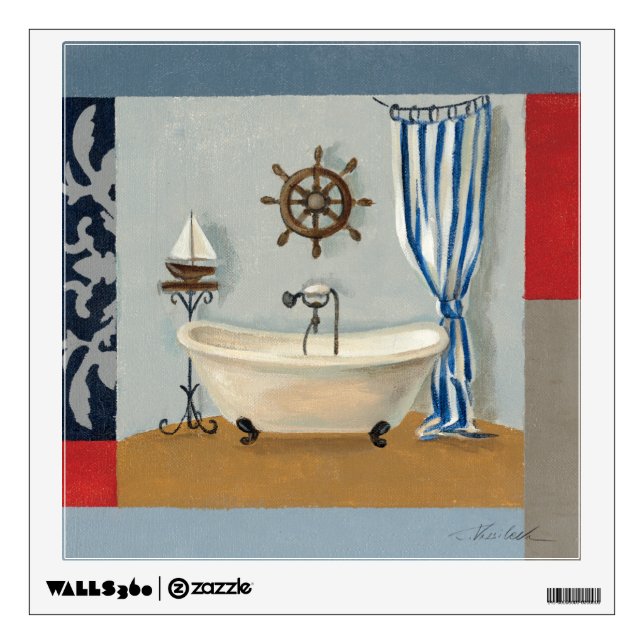 Nautical Bathroom Wall Decal (Front)