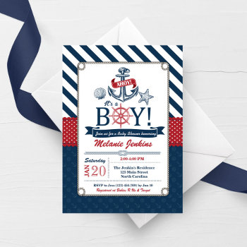 Nautical Beach Baby Shower Invitation by YourMainEvent at Zazzle