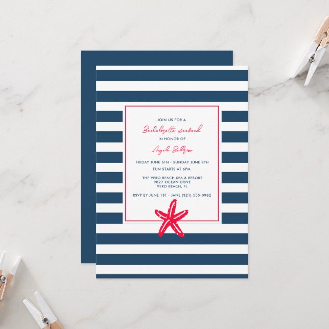  Nautical Beach Bachelorette Weekend Party (Front/Back In Situ)