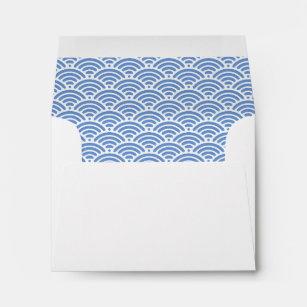 Nautical Beach Blue Ocean Waves Cute 3.5x5 Custom Envelope