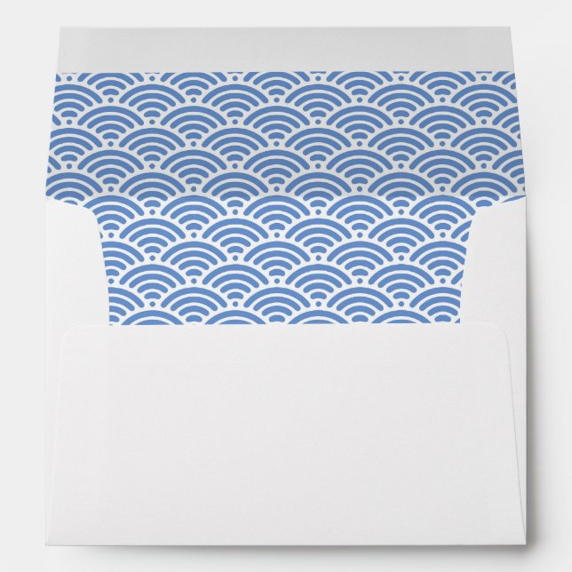 Nautical Beach Blue Ocean Waves Cute 5x7 Envelope (Back (Bottom))