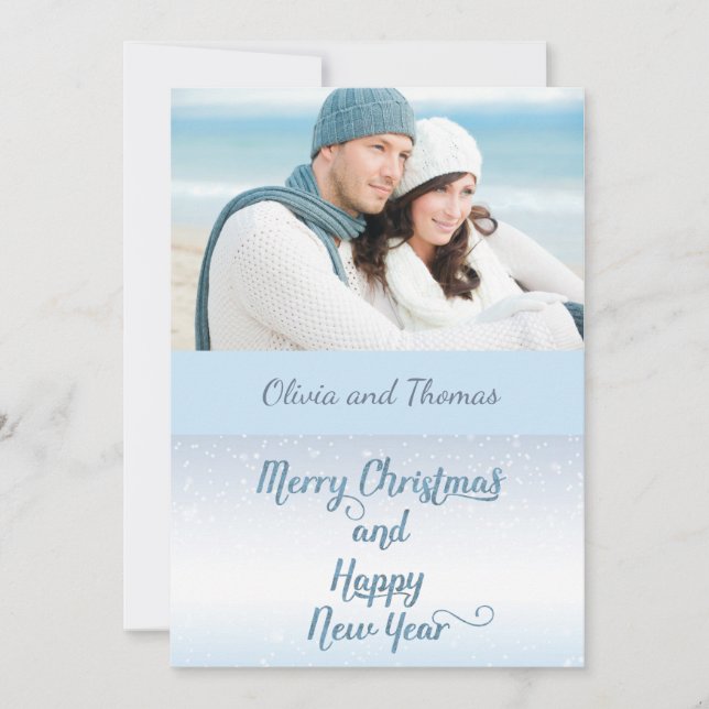 Nautical Beach Boaters Photo Christmas Card (Front)