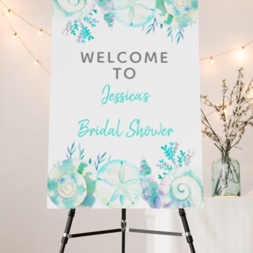 Nautical Beach Bridal Shower Welcome Foam Board