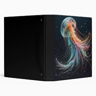 nautical/beach/coastal jellyfish 3 ring binder