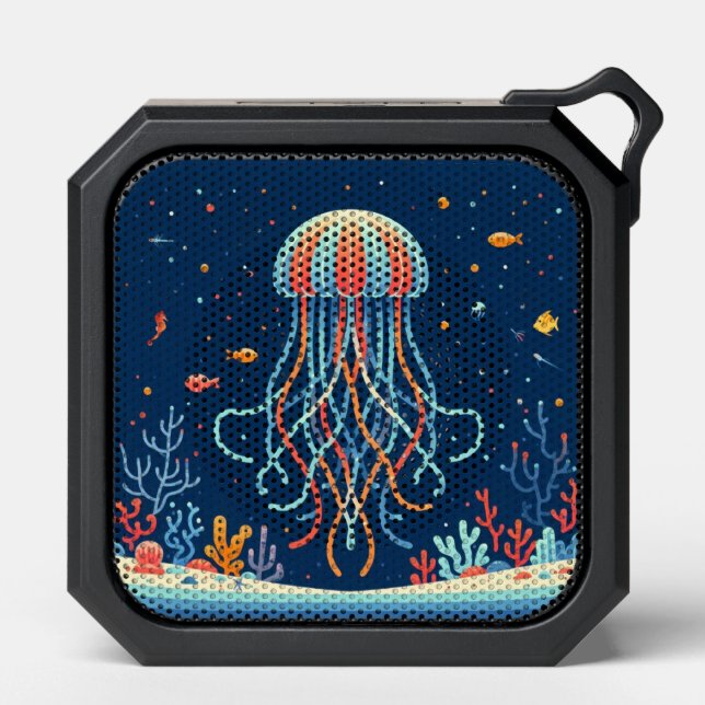 nautical/beach/coastal jellyfish bluetooth speaker (Front)