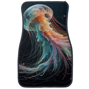nautical/beach/coastal jellyfish car floor mat