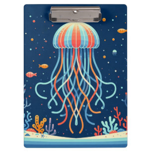 nautical/beach/coastal jellyfish clipboard
