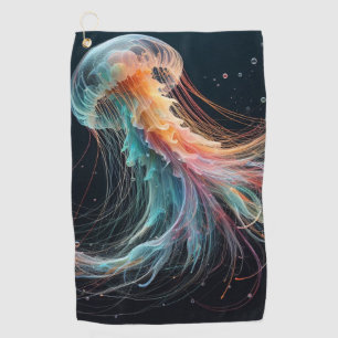 nautical/beach/coastal jellyfish golf towel