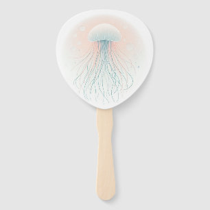 nautical/beach/coastal jellyfish  hand fan