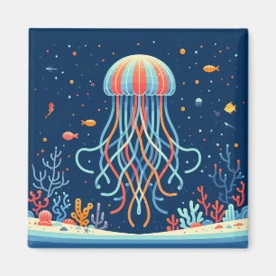 nautical/beach/coastal jellyfish magnet