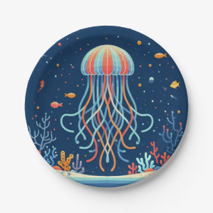 nautical/beach/coastal jellyfish paper plates
