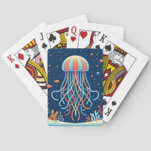 nautical/beach/coastal jellyfish poker cards