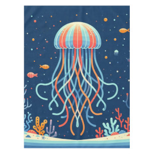 nautical/beach/coastal jellyfish tablecloth