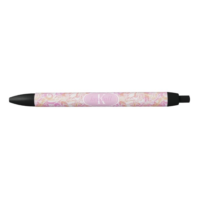 Nautical Beach Collage Hot Pink ID840 Pen (Front)