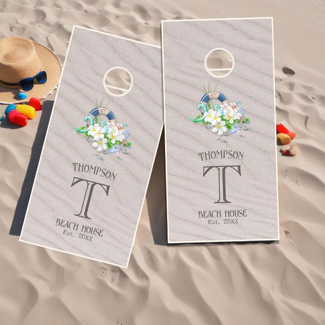 Nautical Beach House Cornhole Set (Nautical Beach House Cornhole Set)